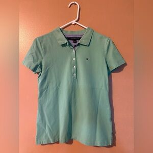 Women’s Tommy Hilfiger Short Sleeve Polo - Small short Sleeve Green collared